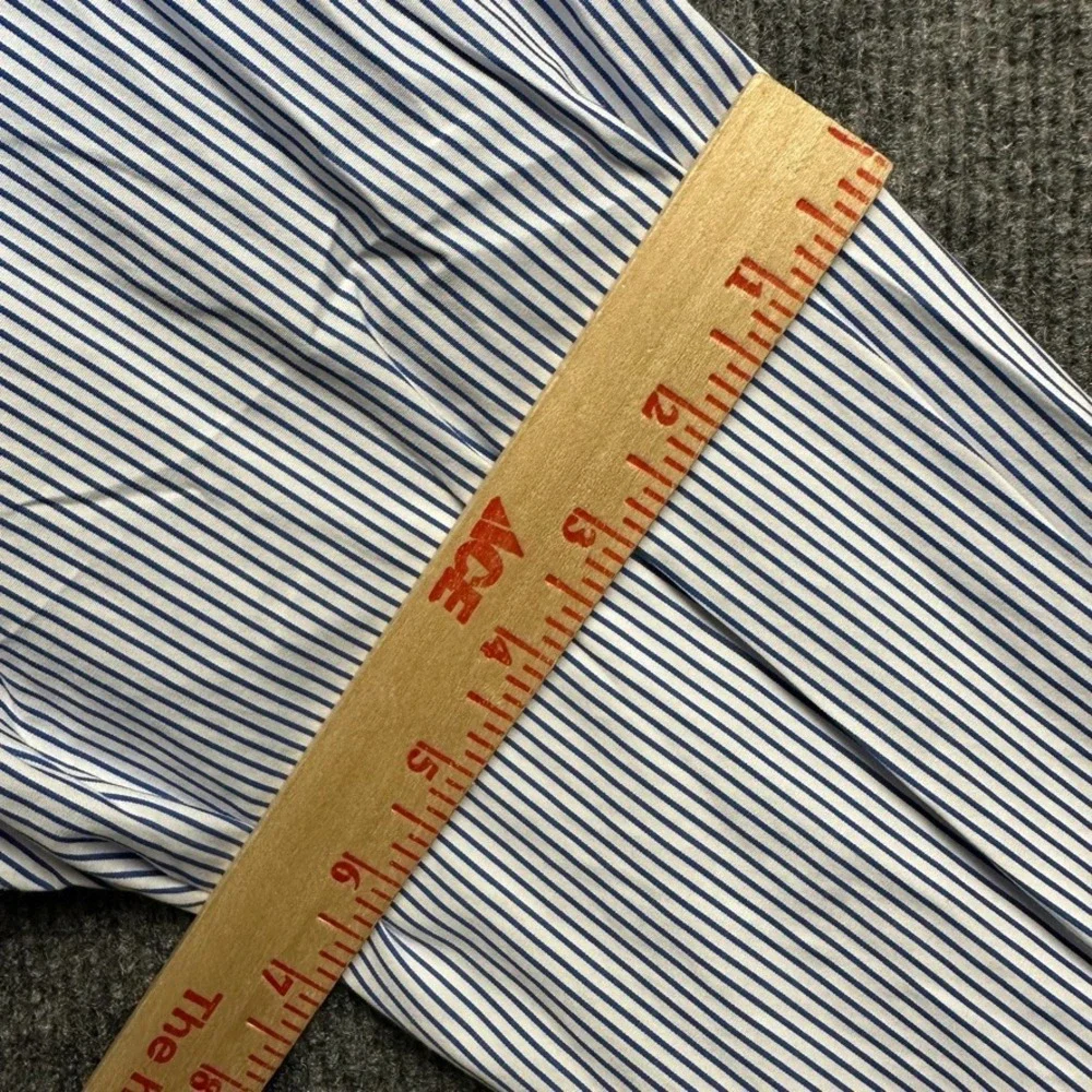Polo Ralph Lauren Andrew Classic Fit Striped Shirt Mens 16.5 32/33 Blue White